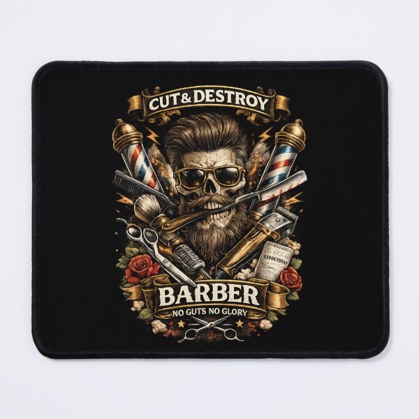 Item preview, Vintage Barber Skull – Cut & Destroy designed and sold by SidTastic .