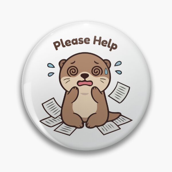 Item preview, Please Help Stressed Otter Cute Funny Overwhelmed Anxiety Mood Design designed and sold by deslydesign.