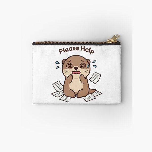 Item preview, Please Help Stressed Otter Cute Funny Overwhelmed Anxiety Mood Design designed and sold by deslydesign.