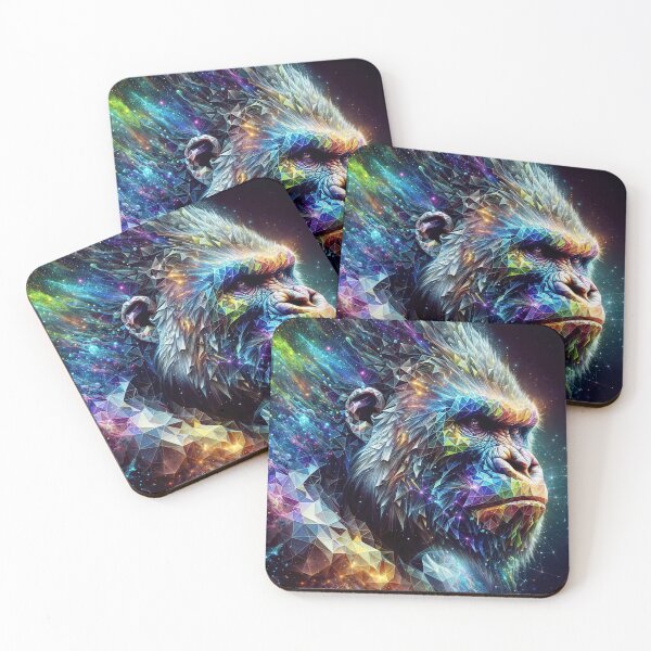 Item preview, Luminous geometric gorilla designed and sold by Seve-IA.