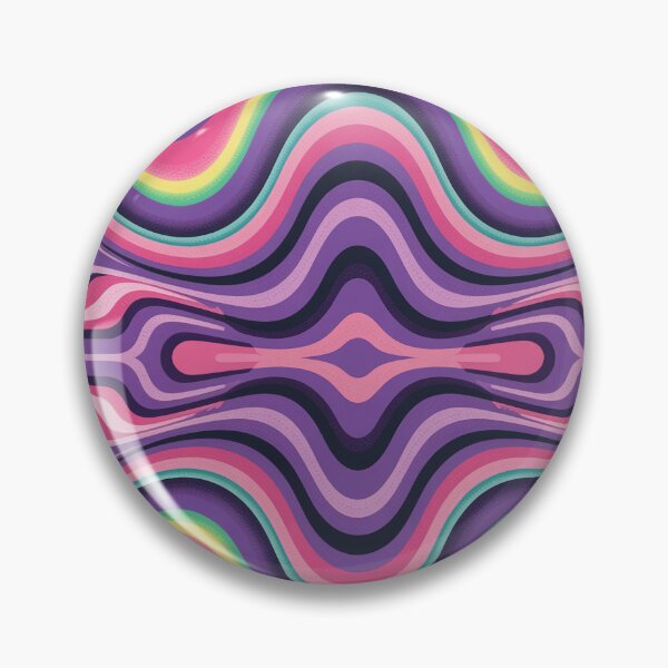 Item preview, Y2K Neon Ripple Pattern – Retro Cyber 2000s Geometric Wave Aesthetic designed and sold by Tamas Das.