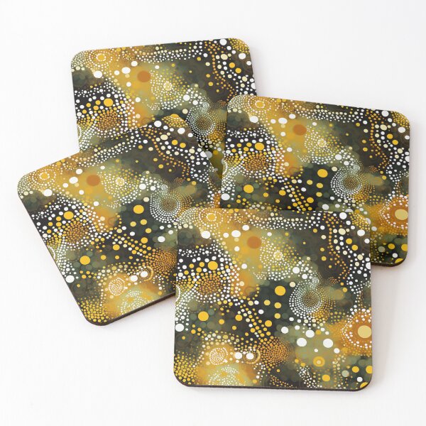 Item preview, Aboriginal Inspired Dot Art - Moss Green Pattern designed and sold by GrinGalore.