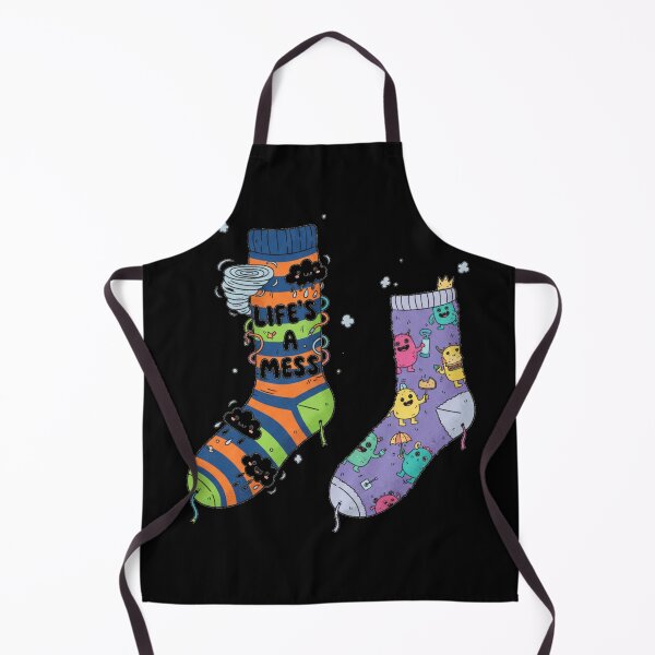 Item preview, Life's A Mess Whimsical Mismatched Socks Humor designed and sold by Faithful Inspiration.