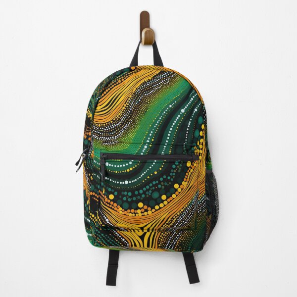 Item preview, Aboriginal Inspired Dot Art - Green Waves designed and sold by GrinGalore.