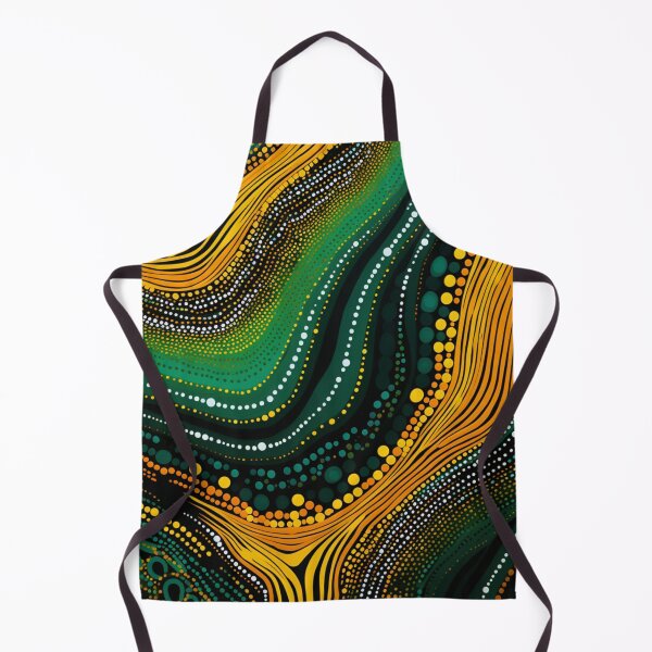 Item preview, Aboriginal Inspired Dot Art - Green Waves designed and sold by GrinGalore.