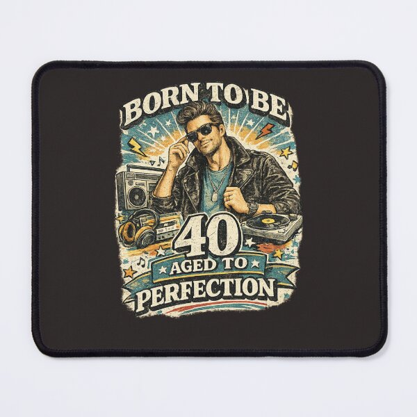 Item preview, Vintage 90s 40th Birthday T-Shirt – Retro “Aged to Perfection” Graphic for Men designed and sold by VINTAGEPUNTEES.