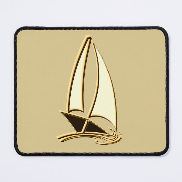 Item preview, Sailboat, boat in the waves, gold, sand-colored designed and sold by Kimenta Fashion.