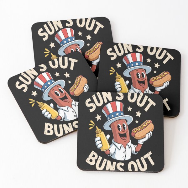Item preview, 4th July Suns Out Buns Out Hotdog Patriotic designed and sold by gandebro.