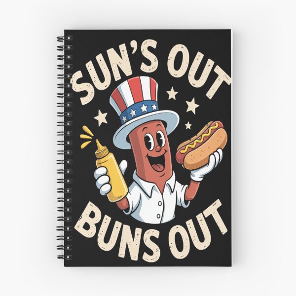 Item preview, 4th July Suns Out Buns Out Hotdog Patriotic designed and sold by gandebro.