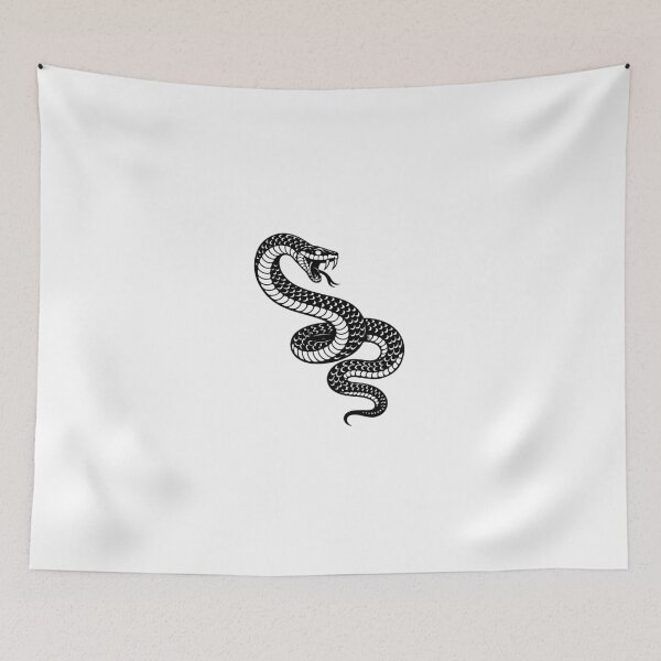 Item preview, Old School Serpent Tattoo - Black Ink Art designed and sold by InkStation24.
