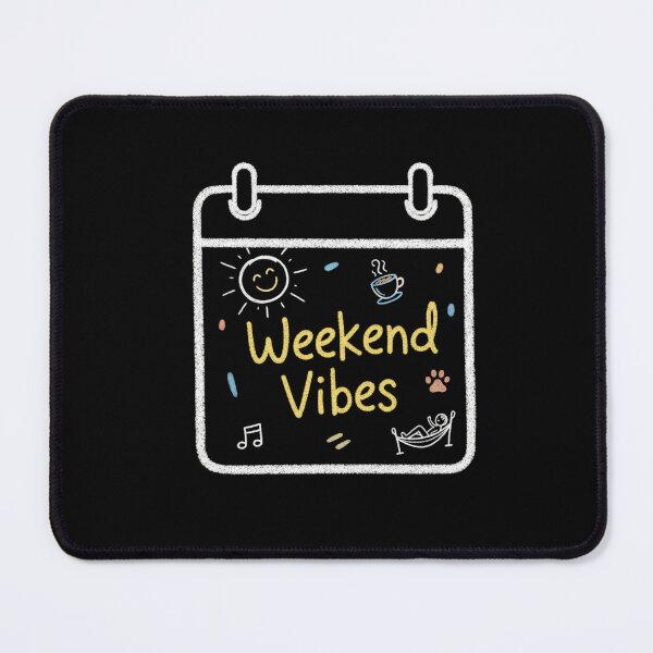 Item preview, Weekend Vibes Playful Calendar Doodle Graphic designed and sold by Faithful Inspiration.