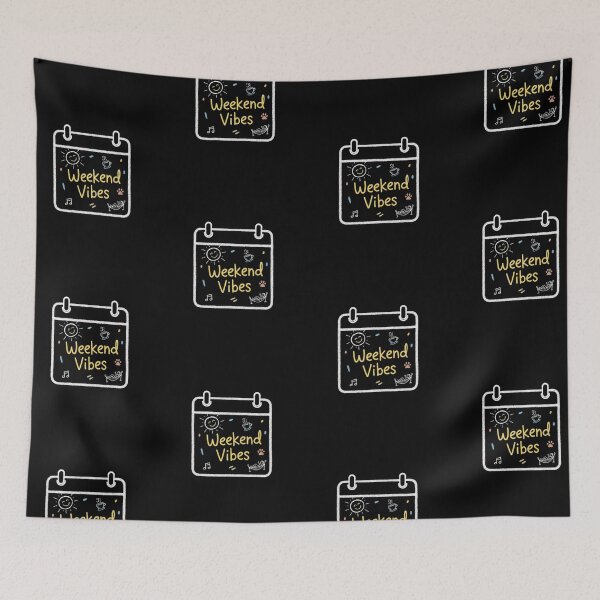 Item preview, Weekend Vibes Playful Calendar Doodle Graphic designed and sold by Faithful Inspiration.