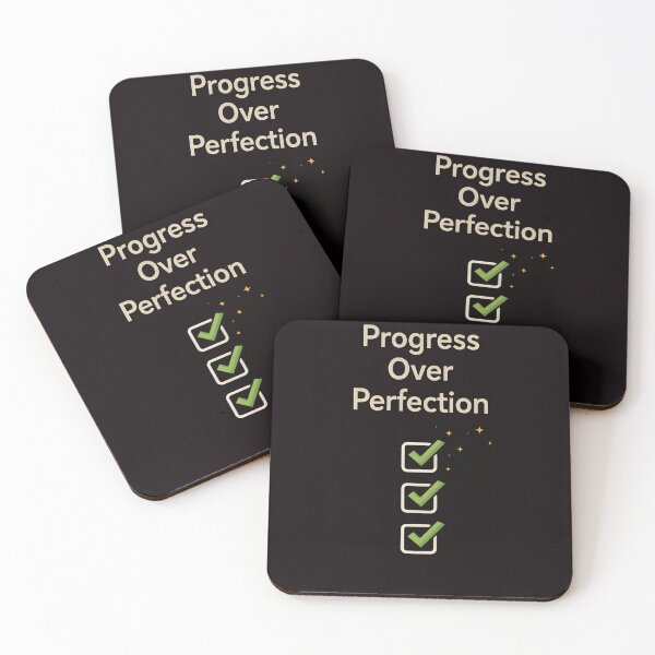 Item preview, Progress Over Perfection Motivational Growth Mindset Design designed and sold by Tropivaro.