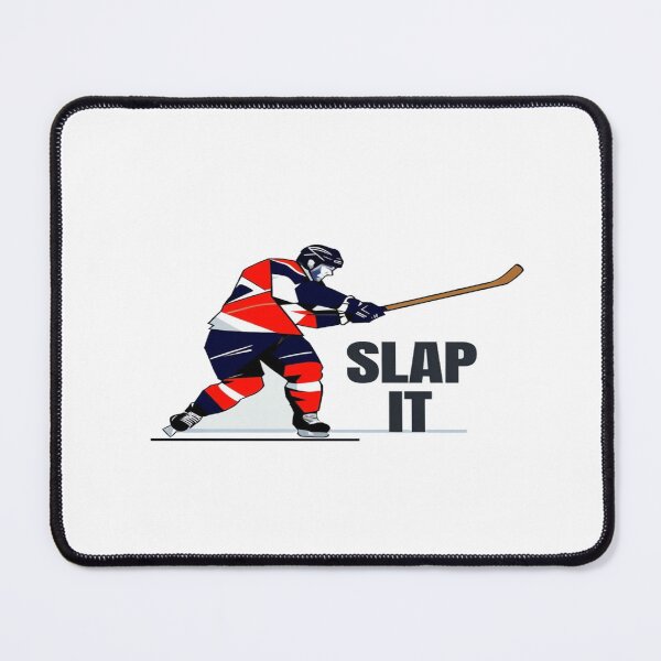 Item preview, Dynamic “SLAP IT” Hockey Graphic – Action Sports Illustration for Posters, Apparel & Merch designed and sold by Bright Nest Studio.