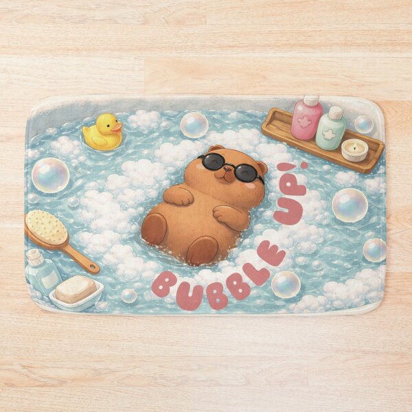 Item preview, Bubble Up! Relaxing Capybara Bath – Cute Spa Day Animal Illustration designed and sold by a'emma.
