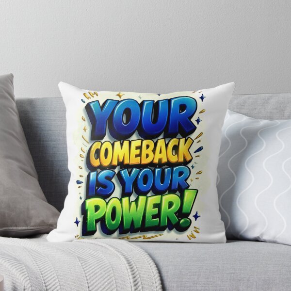 Item preview, Your Comeback Is Your Power - Vibrant Comic Style Motivational Quote designed and sold by Serjames.