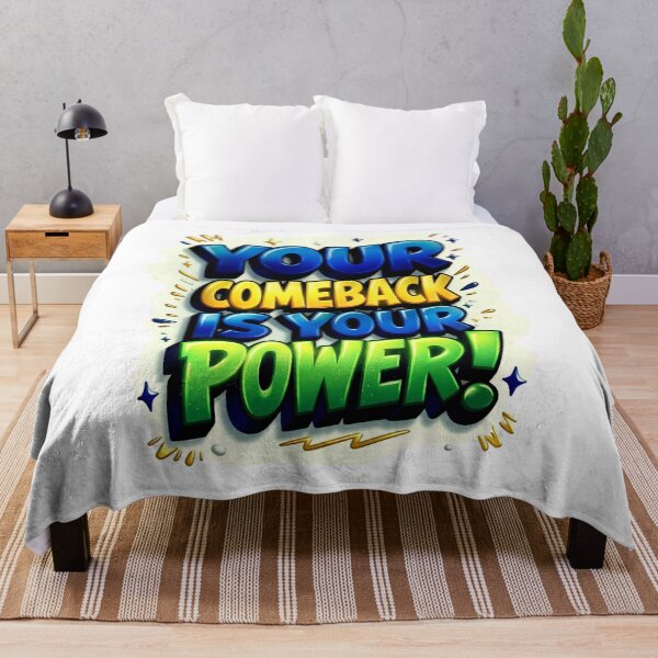 Item preview, Your Comeback Is Your Power - Vibrant Comic Style Motivational Quote designed and sold by Serjames.