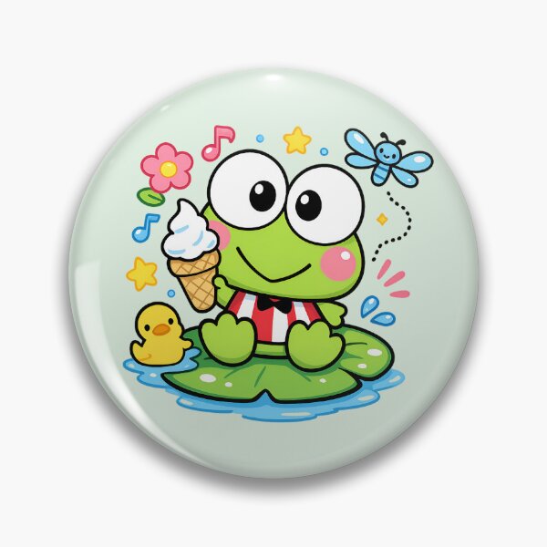 Item preview, Happy Keroppi with ice cream and ducky designed and sold by Mich.shop.