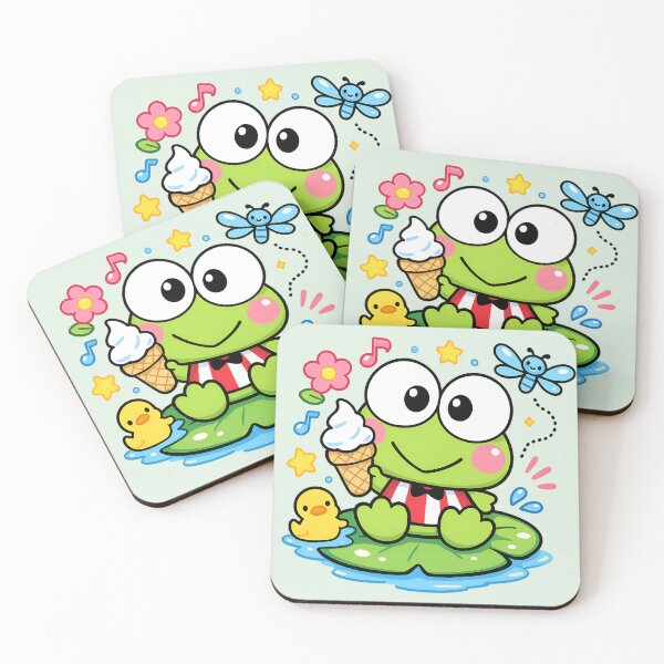 Item preview, Happy Keroppi with ice cream and ducky designed and sold by Mich.shop.