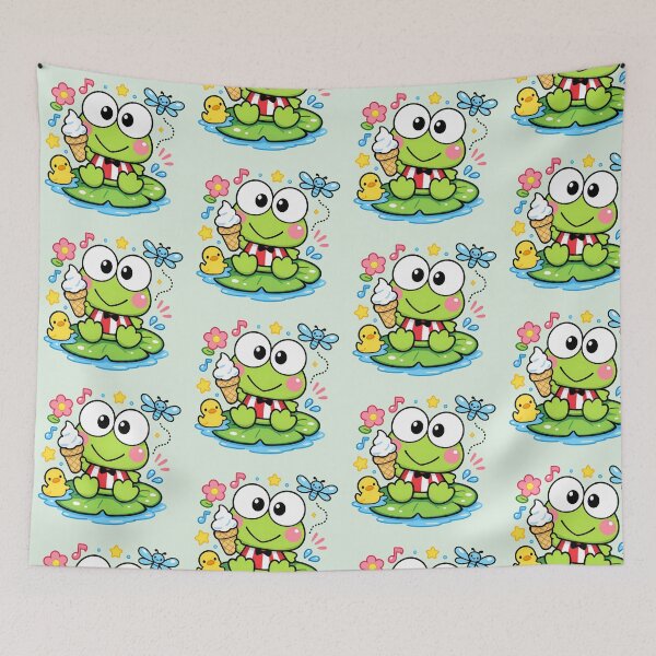 Item preview, Happy Keroppi with ice cream and ducky designed and sold by Mich.shop.