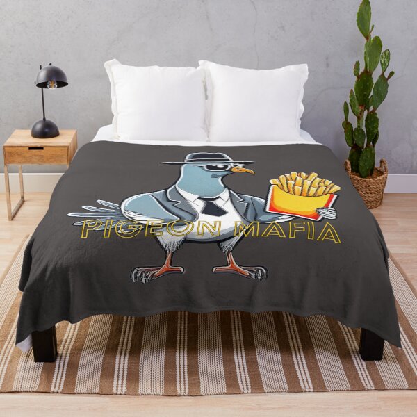 Item preview, Pigeon Mafia – Cool Gangster Pigeon With Fries designed and sold by ChernivtsiSkoda.