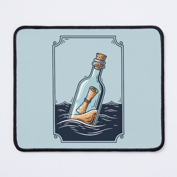 Item preview, Message in a Bottle - Vintage Piratecore Nautical Illustration designed and sold by BRU Design.