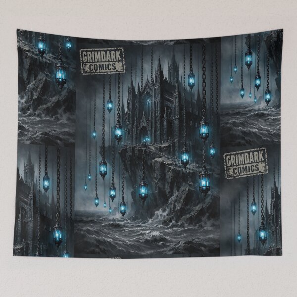 Item preview, Cathedral of the Sunless Sea - Grimdark Landscape designed and sold by bapupa.