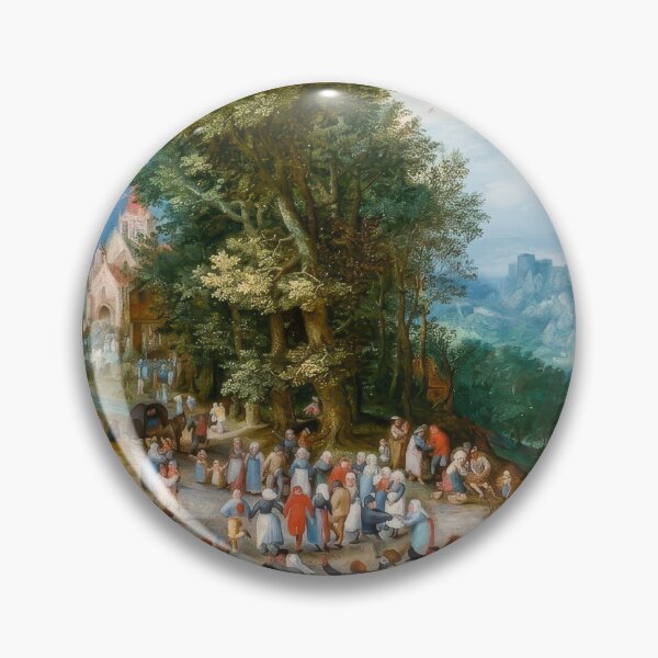 Item preview, Flemish Fair Village Festival Painting Jan Brueghel Elder designed and sold by TheSoulOfArt.
