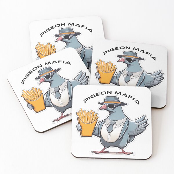 Item preview, Pigeon Mafia – Funny Gangster Pigeon With French Fries designed and sold by ChernivtsiSkoda.