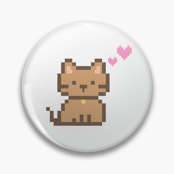 Item preview, Pixel Cute Cat with Hearts designed and sold by Horizonie.