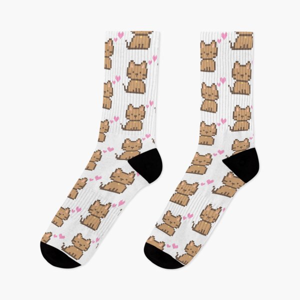 Item preview, Pixel Cute Cat with Hearts designed and sold by Horizonie.