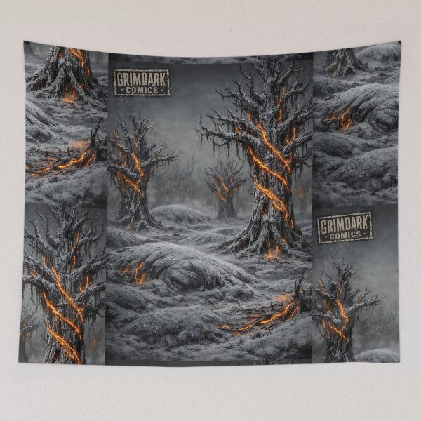 Item preview, The Ash-Choked Arboretum - Grimdark Landscape designed and sold by bapupa.