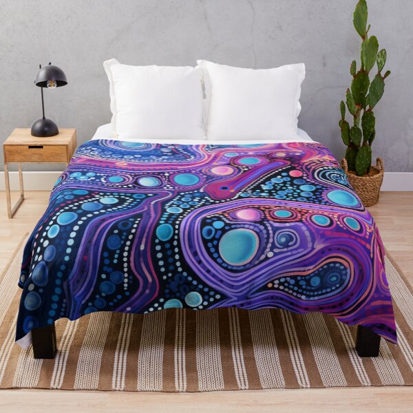 Item preview, Aboriginal Inspired Dot Art - Midnight Pathways designed and sold by GrinGalore.