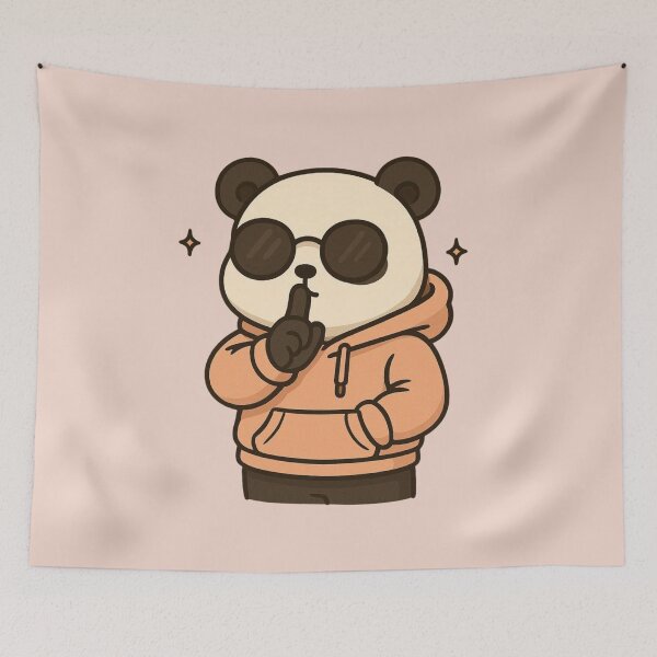 Item preview, Adorable Panda in Cozy Orange Hoodie designed and sold by Aloloco.