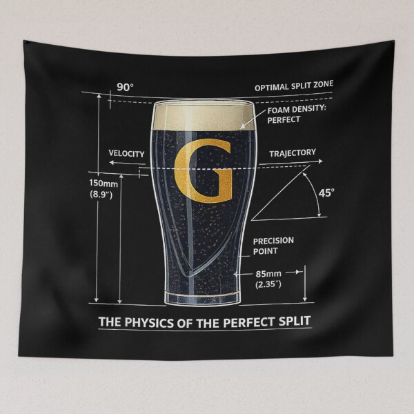 Item preview, The Physics of the Perfect Split Irish Beer Humor designed and sold by Daisy Grimes.