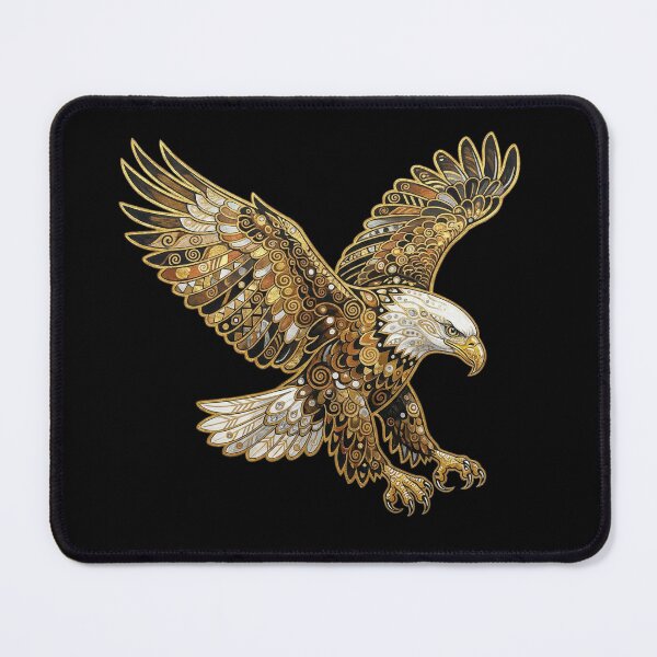 Item preview, Gilded Majesty: Vienna Secession-Style Bald Eagle (Haliaeetus leucocephalus) Art Print designed and sold by FreiherrPK.