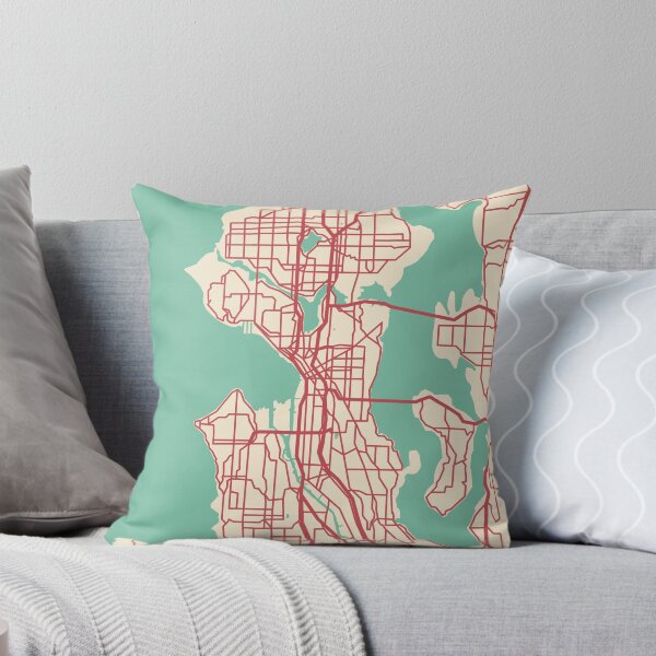 Item preview, Seattle Map (Washington, USA) designed and sold by MapsByLeo.