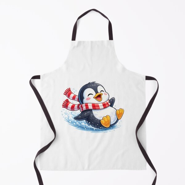 Item preview, Cute Penguin Sliding on Ice Cartoon – Kawaii Winter Penguin Sticker & Funny Animal T-Shirt Design designed and sold by Dasts Cart.