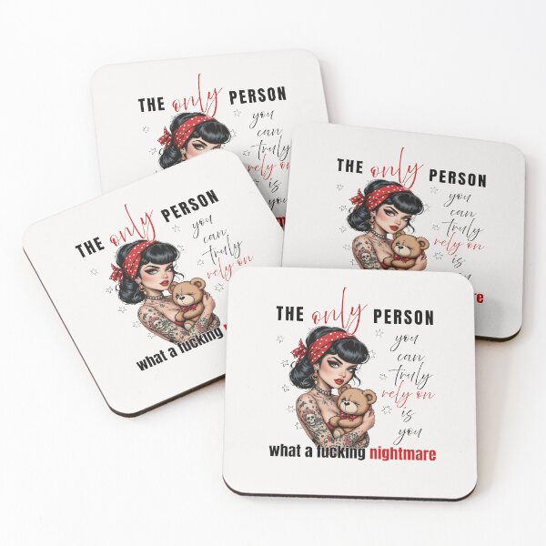 Item preview, Dark Humor Sarcastic Girl Sticker – The Only Person You Can Truly Rely On Is You designed and sold by KymeraStudio25.
