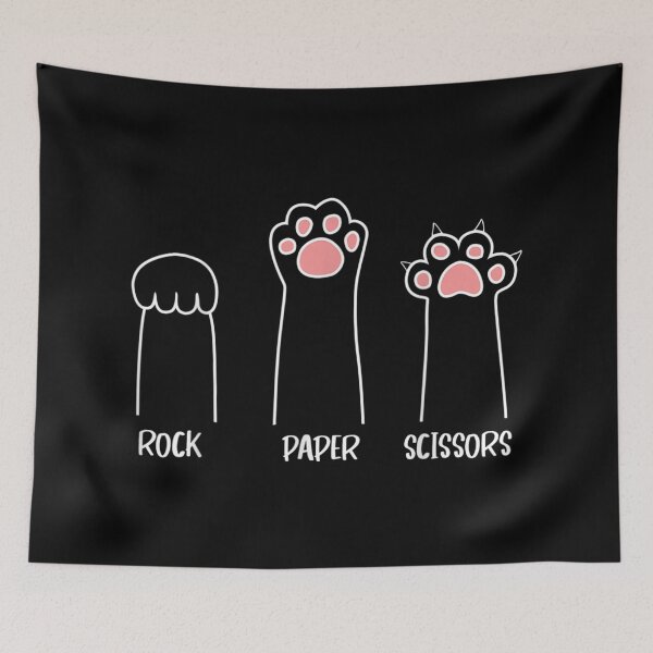 Item preview, Cat Paw Rock Paper Scissors Game Funny Gamer Cute Pet Lover T-Shirt designed and sold by Ophtizu.