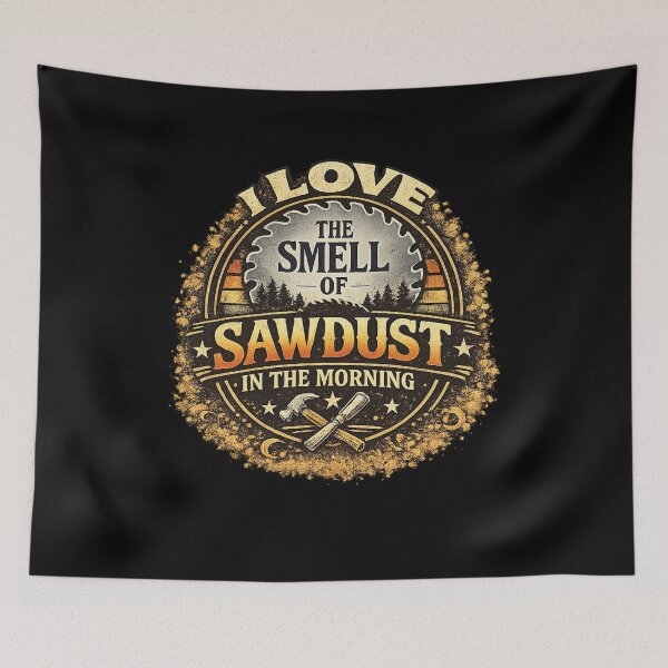 Item preview, I Love The Smell Of Sawdust In The Morning Vintage Woodworking designed and sold by MasticGraphic.