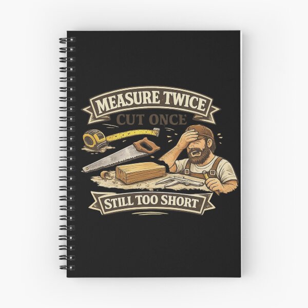 Item preview, Measure Twice Cut Once Still Too Short – Funny Woodworking Carpenter Humor Design designed and sold by HubCreates.