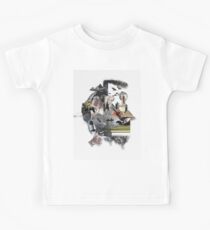 Invention, discovery and disaster. Machine of a world collage. Kids Tee