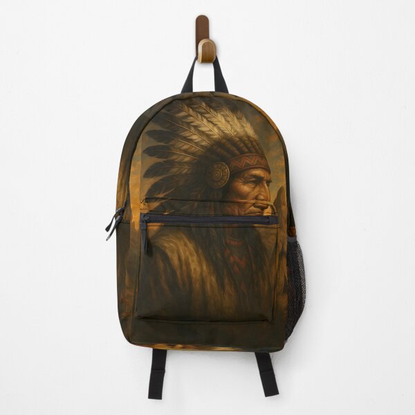 Item preview, Tribal Spirit: Native Warrior with Teepee and Tomahawks designed and sold by Runes & Embers .