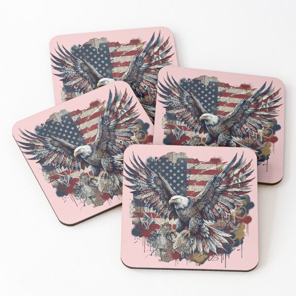 Item preview, Patriotic Graffiti Eagle Freedom Street Art Design designed and sold by BreezifyDesignStudio.