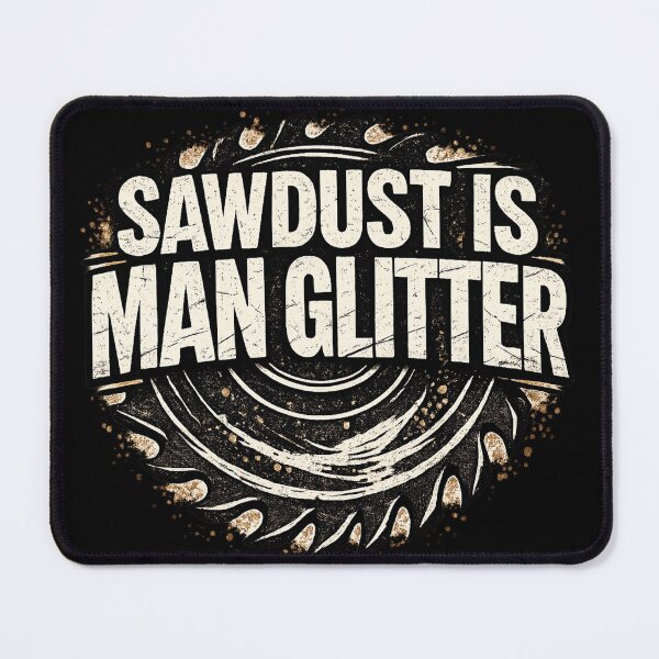 Item preview, Sawdust Is Man Glitter Woodworking Humor Design designed and sold by MasticGraphic.