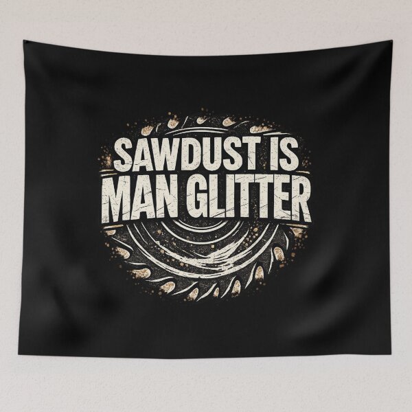 Item preview, Sawdust Is Man Glitter Woodworking Humor Design designed and sold by MasticGraphic.