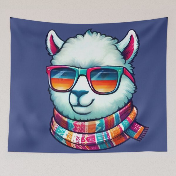 Item preview, Retro 80s Cool Alpaca - Vintage Sunglasses Aesthetic designed and sold by AlanyaArtX.
