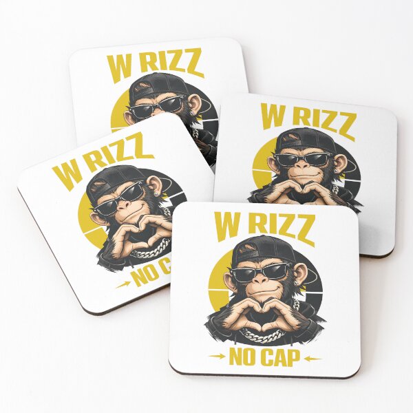 Item preview, W Rizz No Cap Cool Monkey Mascot Streetwear - Funny Gen Z Slang Heart Gesture Ape Sunglasses - Aesthetic Hypebeast Urban Style Graphic for T-Shirts, Stickers and Hoodies designed and sold by Vivaan Studio.