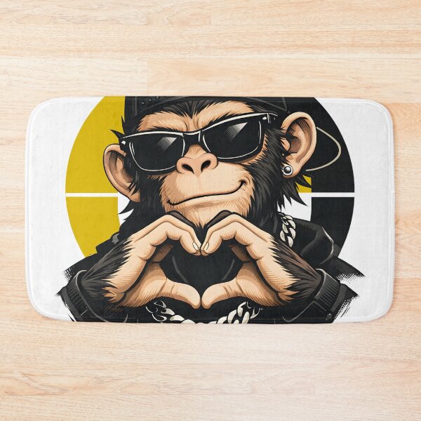 Item preview, W Rizz No Cap Cool Monkey Mascot Streetwear - Funny Gen Z Slang Heart Gesture Ape Sunglasses - Aesthetic Hypebeast Urban Style Graphic for T-Shirts, Stickers and Hoodies designed and sold by Vivaan Studio.